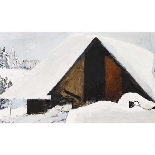 VICTOR SURBEK : Winterlandschaft mit H�tte (DOBIASCHOFSKY AUKTIONEN AG)