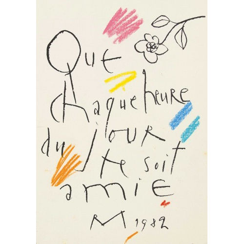 RUDOLF MUMPRECHT : 'Que chaque heure...' (DOBIASCHOFSKY AUKTIONEN AG)