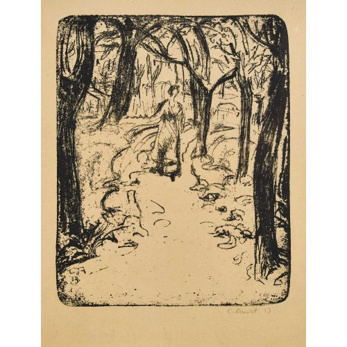 CUNO AMIET : 'Gattin des K�nstlers unter B�umen schreitend' (DOBIASCHOFSKY AUKTIONEN AG)