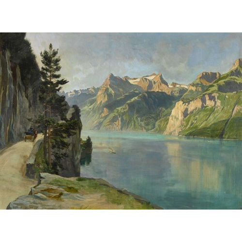AUGUSTE FR�D�RIC DUFAUX : Vierwaldst�ttersee mit Axenstrasse und Urirotstock (DOBIASCHOFSKY AUKTIONEN AG)