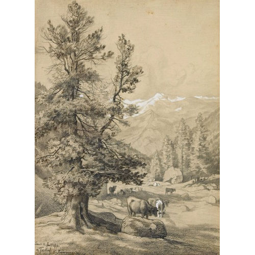 �DOUARD JEANMAIRE : Berglandschaft mit weidenden K�hen (DOBIASCHOFSKY AUKTIONEN AG)