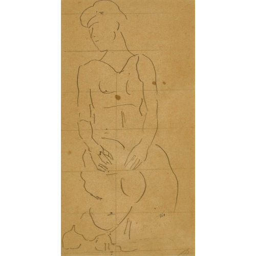 FERDINAND HODLER : Figurenstudie zu 'Die Heilige Stunde' (DOBIASCHOFSKY AUKTIONEN AG)