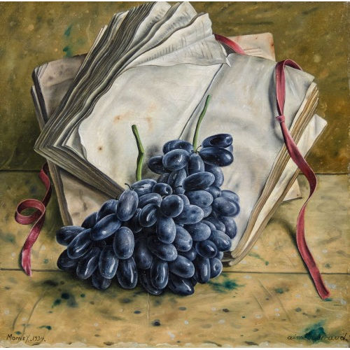 AIM VICTOR BARRAUD : Nature morte aux raisins (DOBIASCHOFSKY AUKTIONEN AG)