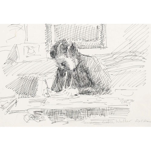 CUNO AMIET : Am Schreibtisch (DOBIASCHOFSKY AUKTIONEN AG)