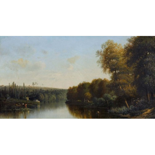 CHARLES JOSEPH BEAUVERIE : Paysage � la rivi�re (DOBIASCHOFSKY AUKTIONEN AG)