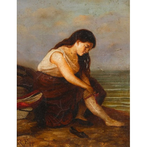 RUDOLF EPP : Trachtenm�dchen beim Entkleiden (DOBIASCHOFSKY AUKTIONEN AG)