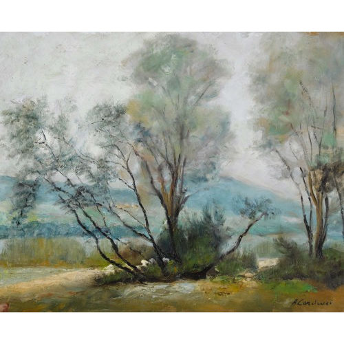 ADOLFO CARDUCCI : Paesaggio (DOBIASCHOFSKY AUKTIONEN AG)