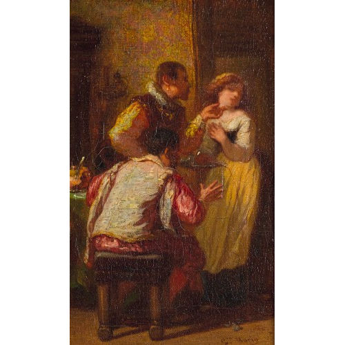 GUSTAVE FRAN�OIS MORIN : Genreszene am Tisch (DOBIASCHOFSKY AUKTIONEN AG)