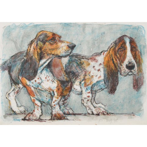 FRITZ HUG : Basset Hounds (DOBIASCHOFSKY AUKTIONEN AG)