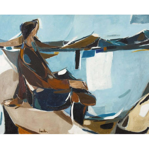 JEAN LECOULTRE : Figure au bord du lac (DOBIASCHOFSKY AUKTIONEN AG)