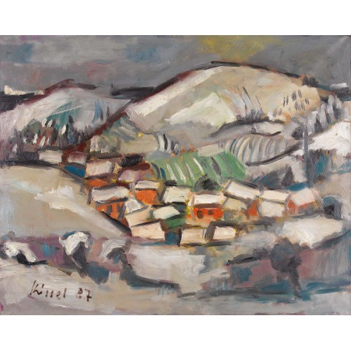 GERNOT KISSEL : H�gelige Winterlandschaft (DOBIASCHOFSKY AUKTIONEN AG)