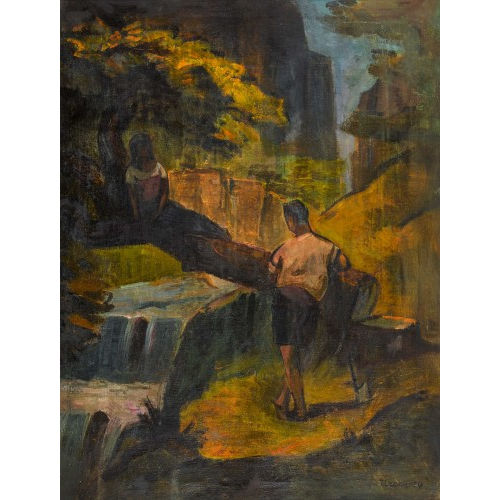 RUDOLF URECH : Bachpartie mit Paar (DOBIASCHOFSKY AUKTIONEN AG)