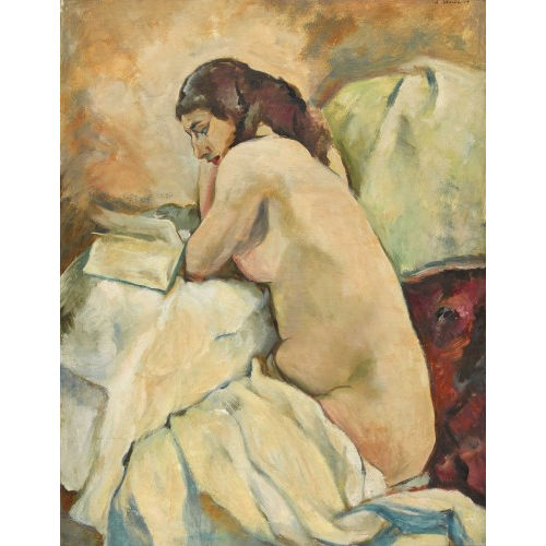 RUDOLF URECH : Lesender Halbakt (DOBIASCHOFSKY AUKTIONEN AG)