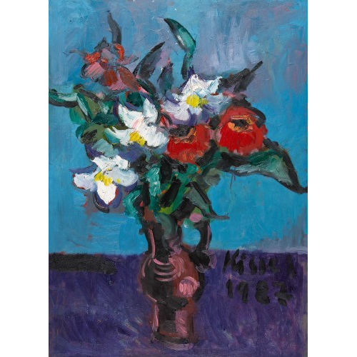 GERNOT KISSEL : Blumenstillleben (DOBIASCHOFSKY AUKTIONEN AG)