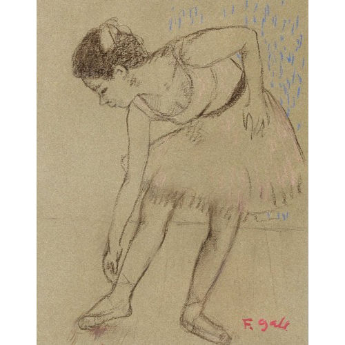 FRAN�OIS GALL : Ballettt�nzerin beim Schn�ren ihrer Schuhe (DOBIASCHOFSKY AUKTIONEN AG)