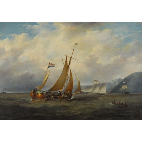 WILLIAM CALLOW : Segelschiffe auf rauer See (DOBIASCHOFSKY AUKTIONEN AG)