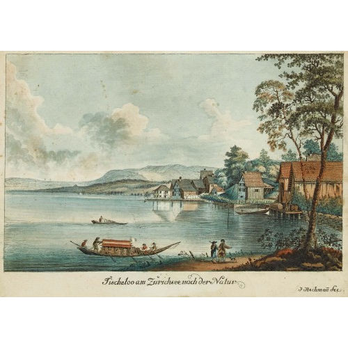 JOHANN JAKOB ASCHMANN : 'Tischeloo am Z�richsee nach der Natur' (DOBIASCHOFSKY AUKTIONEN AG)