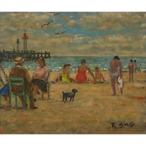 FRAN�OIS GALL : 'La plage de Trouville' (DOBIASCHOFSKY AUKTIONEN AG)