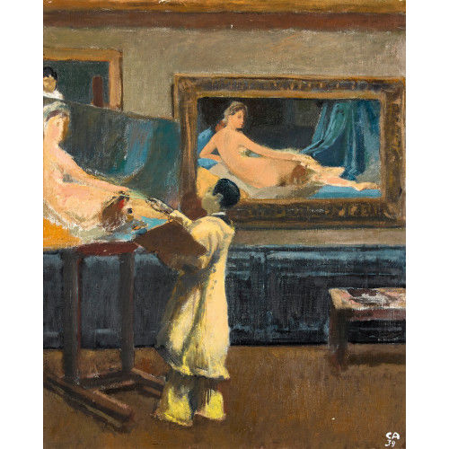 CUNO AMIET : 'Im Louvre' (DOBIASCHOFSKY AUKTIONEN AG)