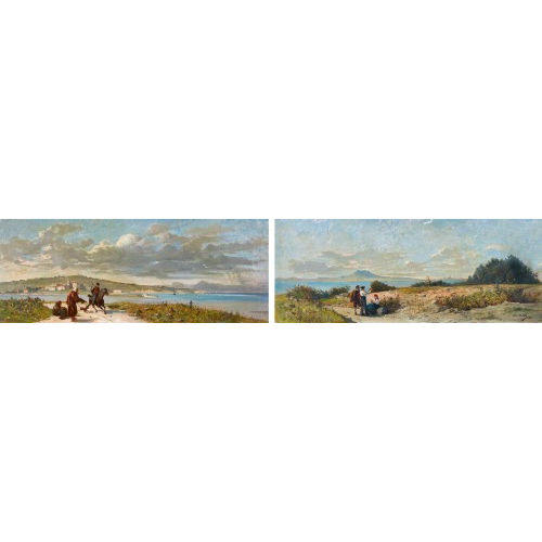 ALFRED DU MONT : K�stenansichten am Mittelmeer. Gegenst�cke (DOBIASCHOFSKY AUKTIONEN AG)