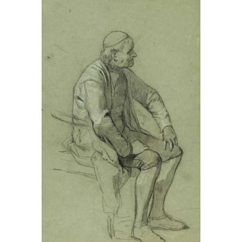 BENJAMIN I VAUTIER : Sitzender Bauer (DOBIASCHOFSKY AUKTIONEN AG)