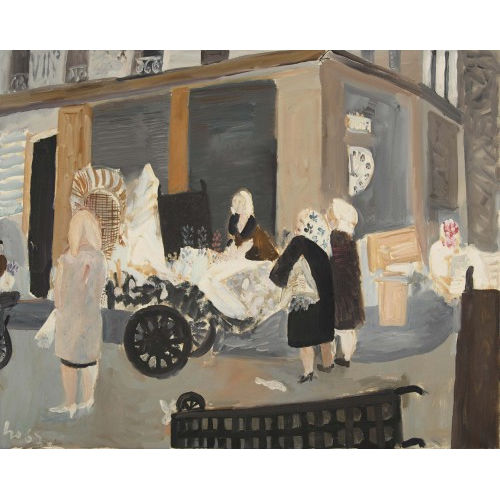 WERNER HOLENSTEIN : Frauen mit Blumenwagen (DOBIASCHOFSKY AUKTIONEN AG)