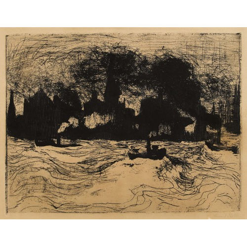 EMIL (EIGTL. HANSEN NOLDE : 'Hamburg, Binnenhafen' (DOBIASCHOFSKY AUKTIONEN AG)