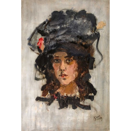 ISAAC LAZARUS ISRALS : Junge Frau mit Hut (DOBIASCHOFSKY AUKTIONEN AG)