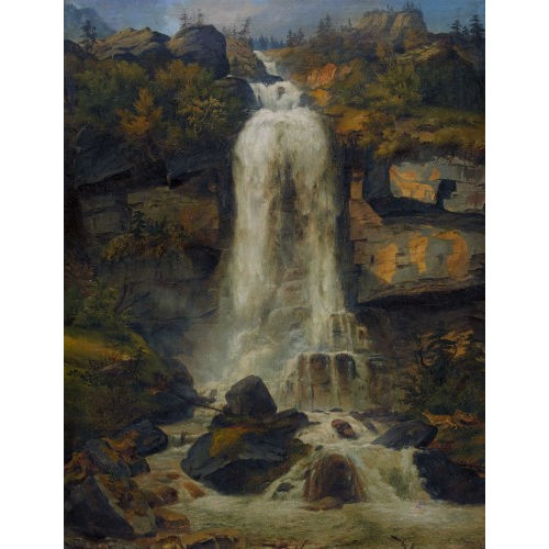 JAKOB JOSEPH ZELGER : Felslandschaft mit Wasserfall (DOBIASCHOFSKY AUKTIONEN AG)