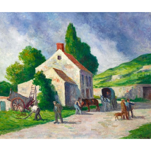 MAXIMILIEN LUCE : 'Rolleboise, La Maison du Village' (DOBIASCHOFSKY AUKTIONEN AG)