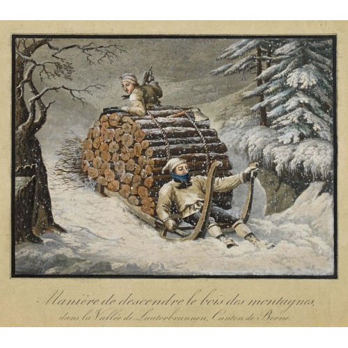 JOHANN PETER LAMY : 'Mani�re de descendre le bois des montagnes,.. (DOBIASCHOFSKY AUKTIONEN AG)