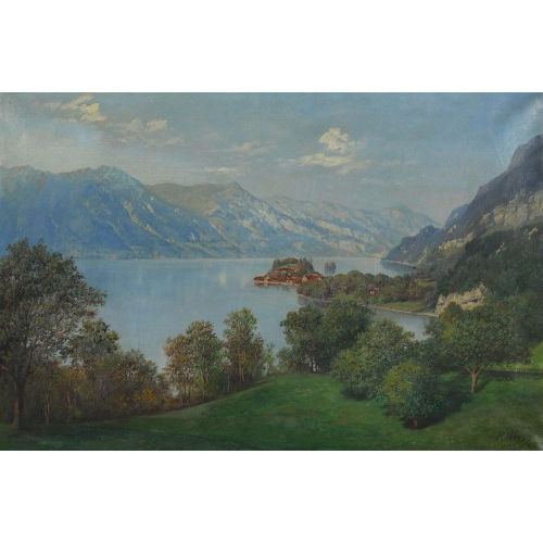 RUDOLF JOHANN WEISS : 'Iseltwald am Brienzersee' (DOBIASCHOFSKY AUKTIONEN AG)