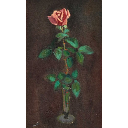 PAUL JAKOB) PAOLO (EIGTL. M�LLER : Rose im Glas (DOBIASCHOFSKY AUKTIONEN AG)