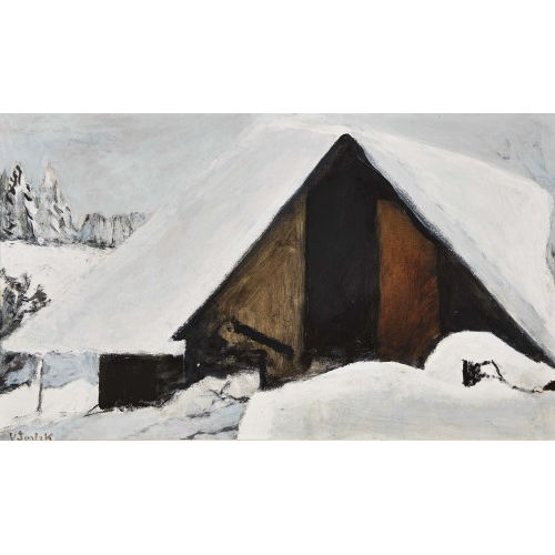 VICTOR SURBEK : Winterlandschaft mit H�tte (DOBIASCHOFSKY AUKTIONEN AG)