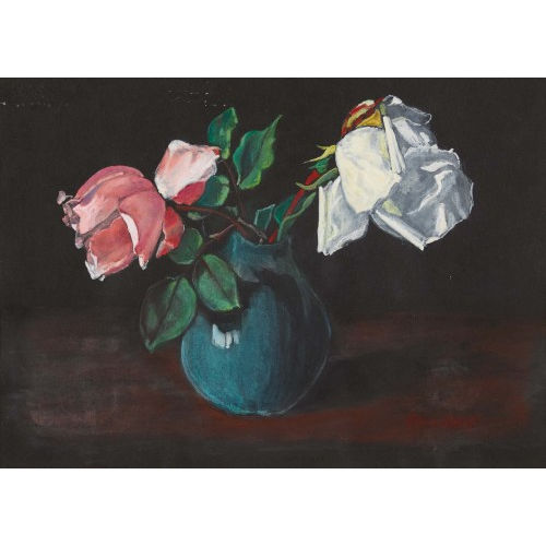 ERNST KREIDOLF : Welkende Rosen in einer Vase (DOBIASCHOFSKY AUKTIONEN AG)