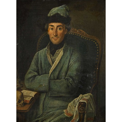 FRIEDRICH LUDWIG HAUCK : Bildnis eines Gelehrten im Armlehnstuhl (DOBIASCHOFSKY AUKTIONEN AG)