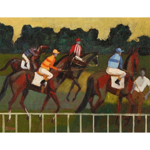 JEAN-PIERRE JUNGO : 'Les jockeys' (DOBIASCHOFSKY AUKTIONEN AG)
