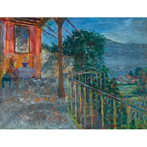 CONSTANTIN TERECHKOVITCH : Sommerliche Terrassenpartie bei Riex (DOBIASCHOFSKY AUKTIONEN AG)