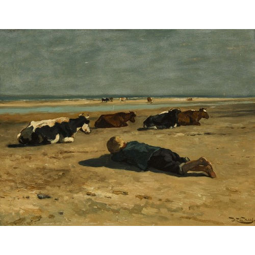 JOHANNES HUBERTUS LEONARDUS DE HAAS : 'The Beach at Blankenberghe' (DOBIASCHOFSKY AUKTIONEN AG)