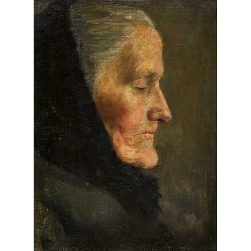 CARL JUTZ : Bildnis einer lteren Frau (DOBIASCHOFSKY AUKTIONEN AG)