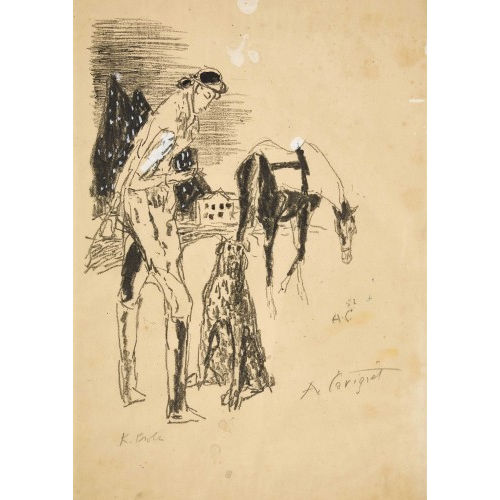 ALOIS CARIGIET : Reiter und Pferd (DOBIASCHOFSKY AUKTIONEN AG)