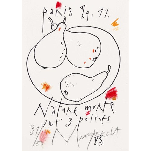 RUDOLF MUMPRECHT : 'Nature morte aux 3 poires' (DOBIASCHOFSKY AUKTIONEN AG)