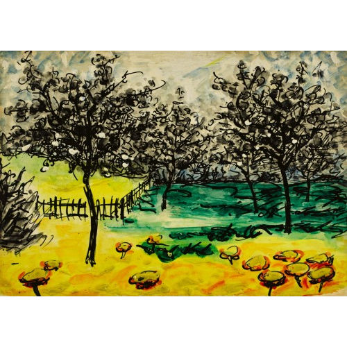 ANDR� JEAN EVARD : Gartenpartie mit Obstb�umen (DOBIASCHOFSKY AUKTIONEN AG)