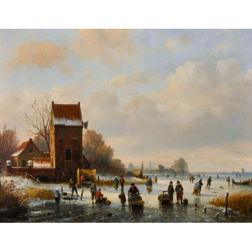 ANDREAS SCHELFHOUT : Das Eisvergn�gen (DOBIASCHOFSKY AUKTIONEN AG)