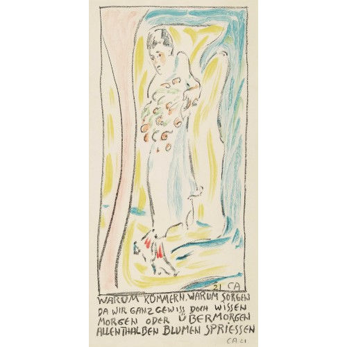 CUNO AMIET : 'Frau mit Blumen' (DOBIASCHOFSKY AUKTIONEN AG)