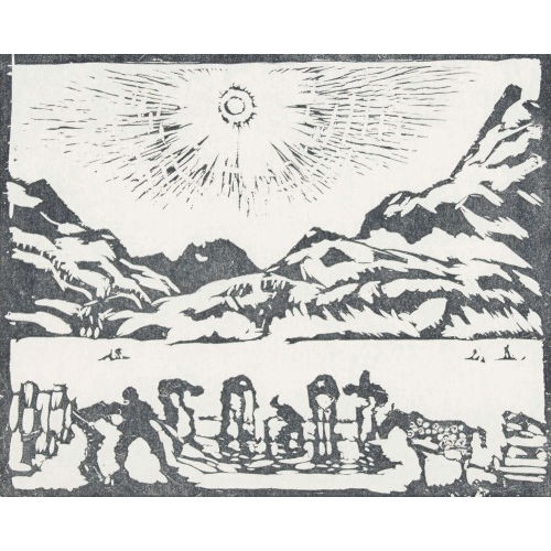 GIOVANNI GIACOMETTI : 'Lavoratori del ghiaccio. - Die Eisbrecher' (DOBIASCHOFSKY AUKTIONEN AG)