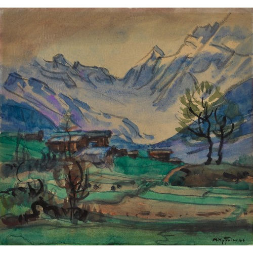 ALBERT NYFELER : Walliser Berglandschaft (DOBIASCHOFSKY AUKTIONEN AG)