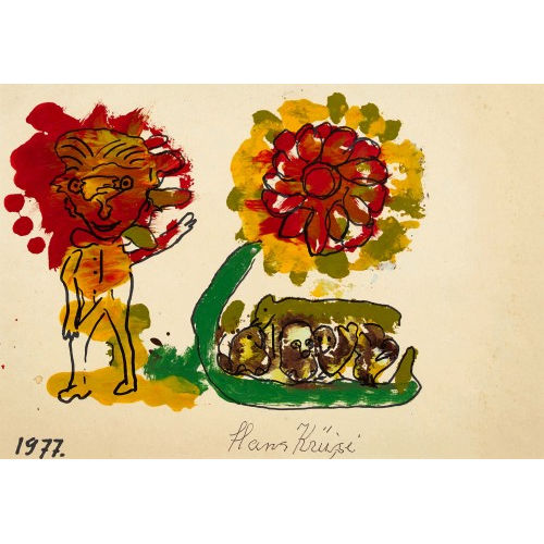 HANS KR�SI : Mann, Blume und Tiere (DOBIASCHOFSKY AUKTIONEN AG)