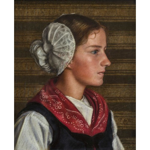 FRAN�OIS DE RIBAUPIERRE : Jeune fille valaisanne (DOBIASCHOFSKY AUKTIONEN AG)