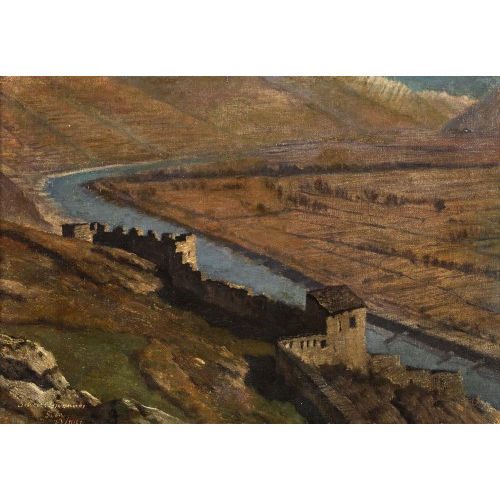 ALFRED CHAVANNES : Le ch�teau de Tourbillon � Sion (DOBIASCHOFSKY AUKTIONEN AG)